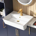 oliver 1300 navy blue combination vanity and toilet set gold