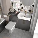 oliver anthracite 1100 fitted furniture small bath suite gold handles