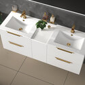 sonix white 1500mm wall hung fluted vanity unit