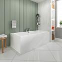Extra Product Image For Jivana Suite Straight Bath Grey Basin Unit Back To Wall Toilet 1