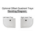 Offset Quadrant Easy Plumb Solid Resin Shower Tray LH
