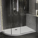 Room scene showing Left Hand offset quadrant anti-slip safety shower tray low profile