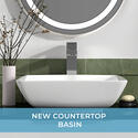 Front View of New Square Countertop Sink for Sonix Range