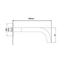 Extra Product Image For Jtp Vos Brushed Black Spout For Bath Or Basin Mm Tech Drawing 1