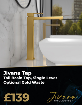 BC Gold Tall Basin Tap with Single Lever, Optional Gold Waste