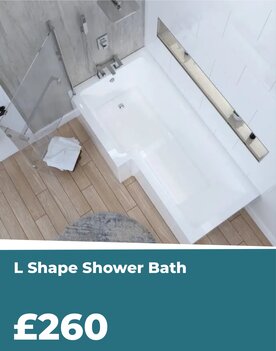 L Shaped Shower Bath