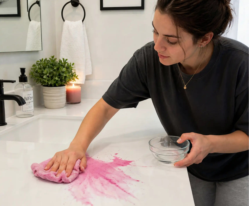 How to Get Hair Dye Stains Off Different Bathroom Surfaces