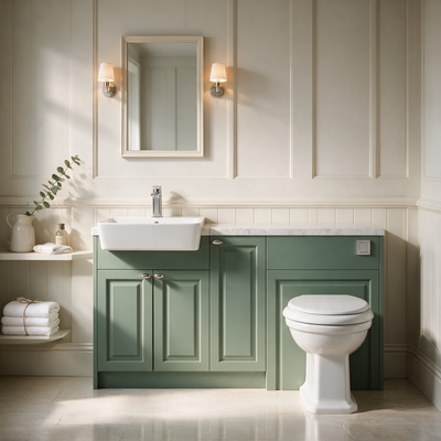 1500mm Toilet and Sink Vanity Unit