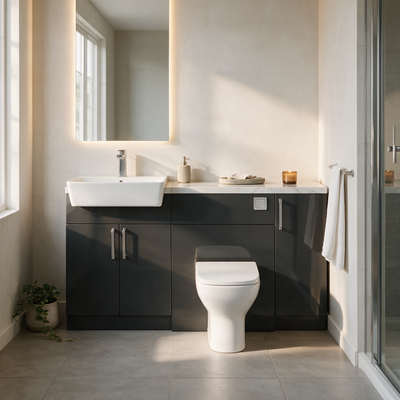 Marble Toilet and Sink Vanity Units