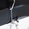 Concept bath shower mixer tap with handset and hose in chrome, dual-function bath filler and shower control