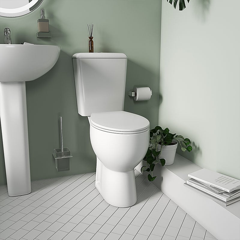 Jazz Close Coupled Toilet & Soft Close Seat White