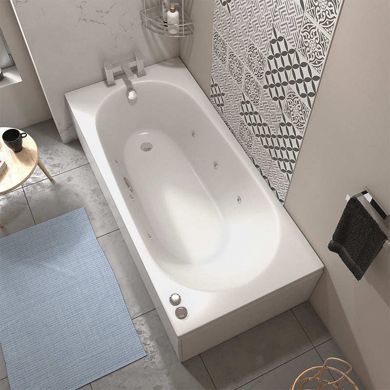 1600 x 800mm 6 or 14 Jets Single Ended Whirlpool Bath Mercury