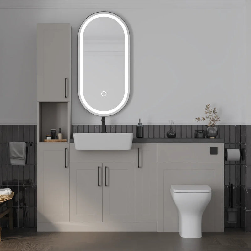 Oliver 1700 Cashmere Shaker Fitted Furniture Combination with Tall Boy