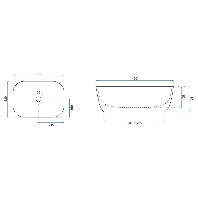 Bodine Matt White Marble Countertop Basin