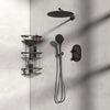 Concealed Shower Twin Valve, Fixed Shower Head & Handset Round