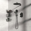 Concealed Shower Twin Valve, Fixed Shower Head & Handset Round