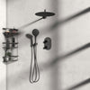 Concealed Shower Twin Valve, Fixed Shower Head & Handset Round