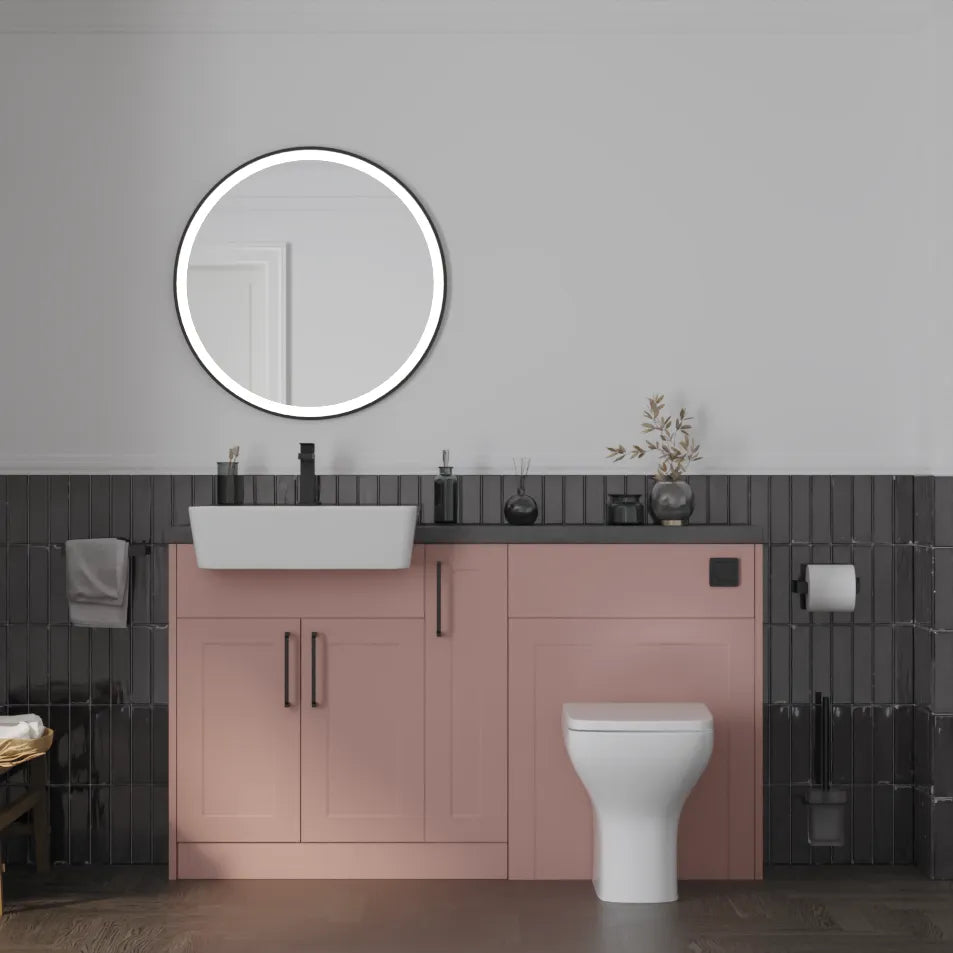 Oliver Pink Shaker Fitted Furniture Combination