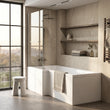 1500mm L Shaped Shower Bath