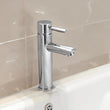 Ark tall basin mixer tap in chrome finish, no waste, ideal for countertop basins with modern lever design