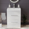 Form 600mm Freestanding White Gloss Vanity Unit