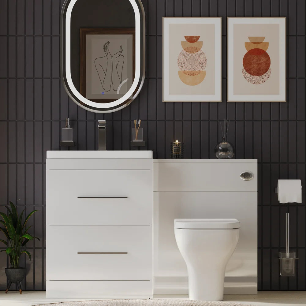Form 1200mm Bathroom Vanity White Furniture Set
