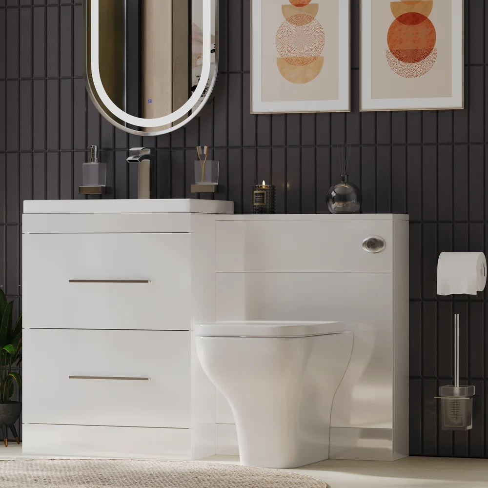 Form 1200mm Bathroom Vanity White Furniture Set