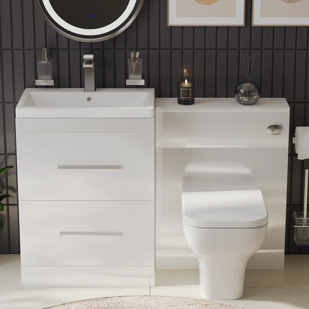 Form 1200mm Bathroom Vanity White Furniture Set
