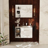 Sonix 890mm White Wall Hung Unit with Shelves