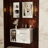 Sonix 890mm White Wall Hung Unit with Shelves