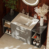 Sonix 1170mm Grey Wall Hung 2 Drawer Vanity Unit