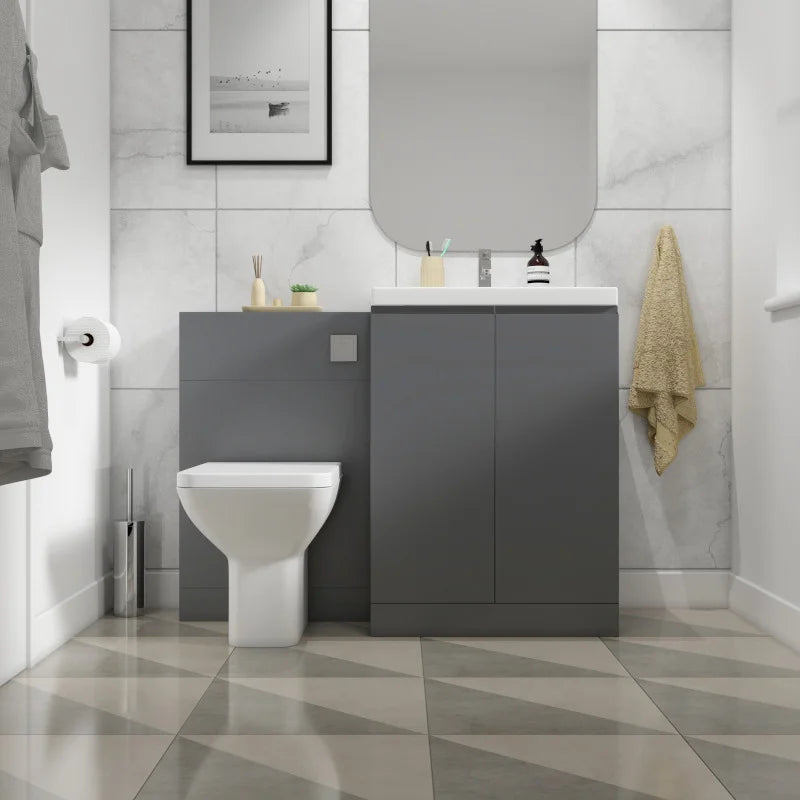 Mercury Matt Grey Vanity and WC Unit Suite