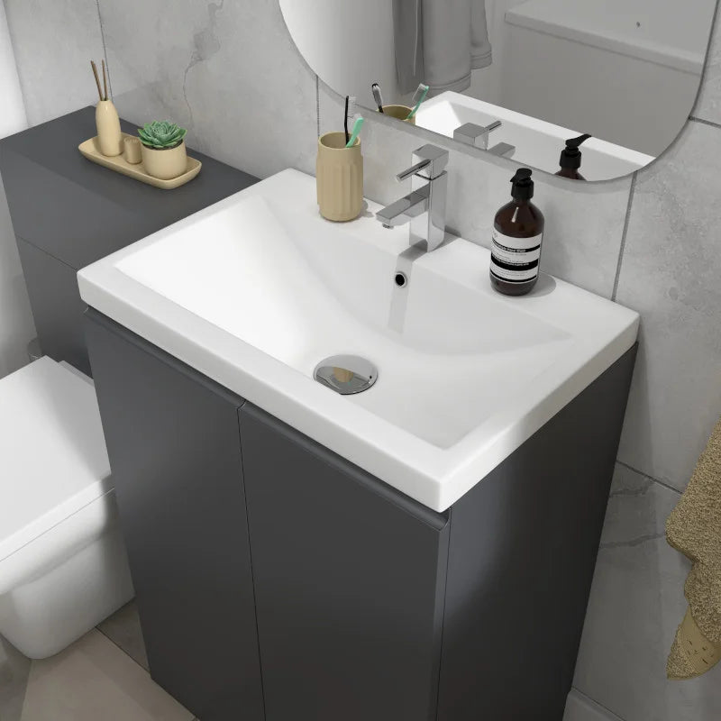 Mercury Matt Grey Vanity and WC Unit Suite