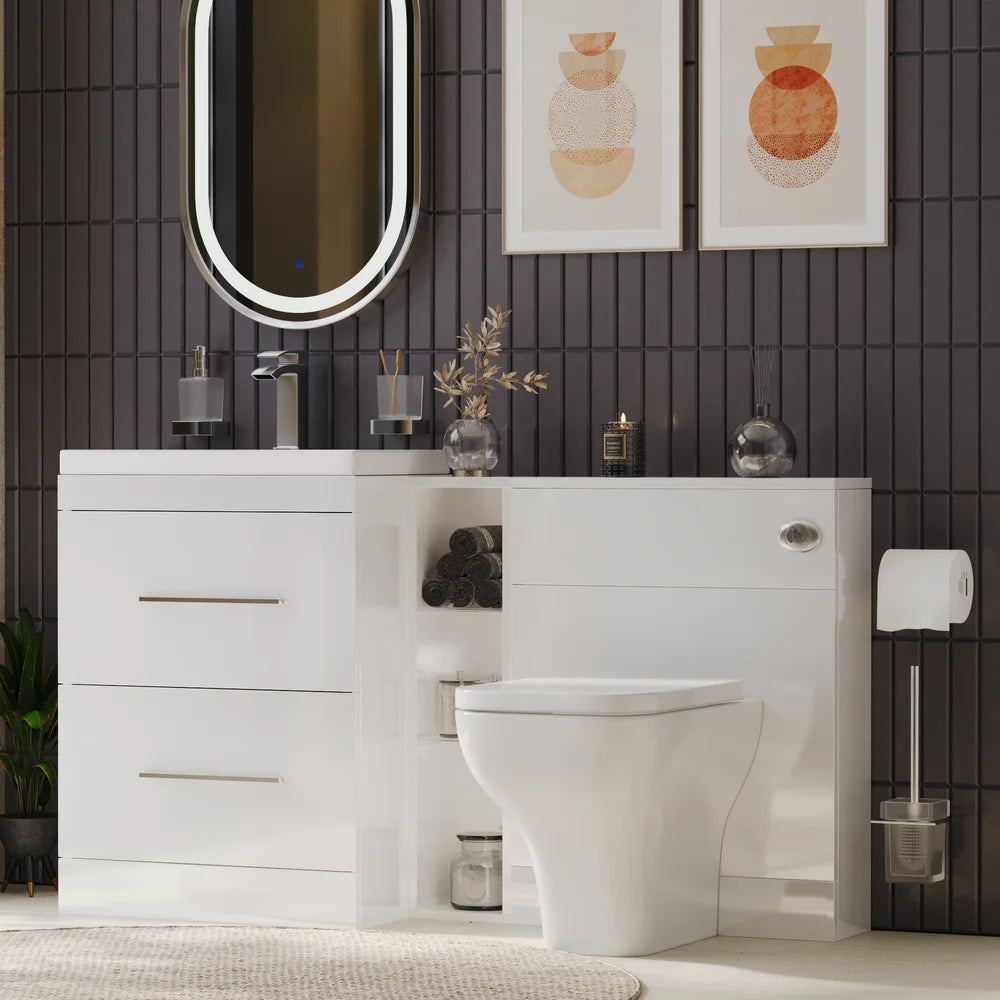 Form 1400mm Freestanding Bathroom Vanity Grey Furniture Set