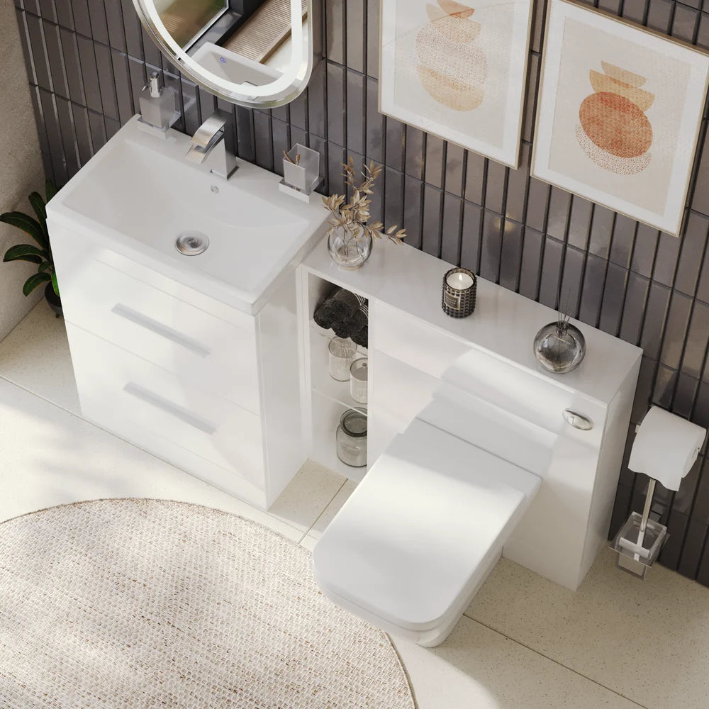 Form 1400mm Freestanding Bathroom Vanity Grey Furniture Set