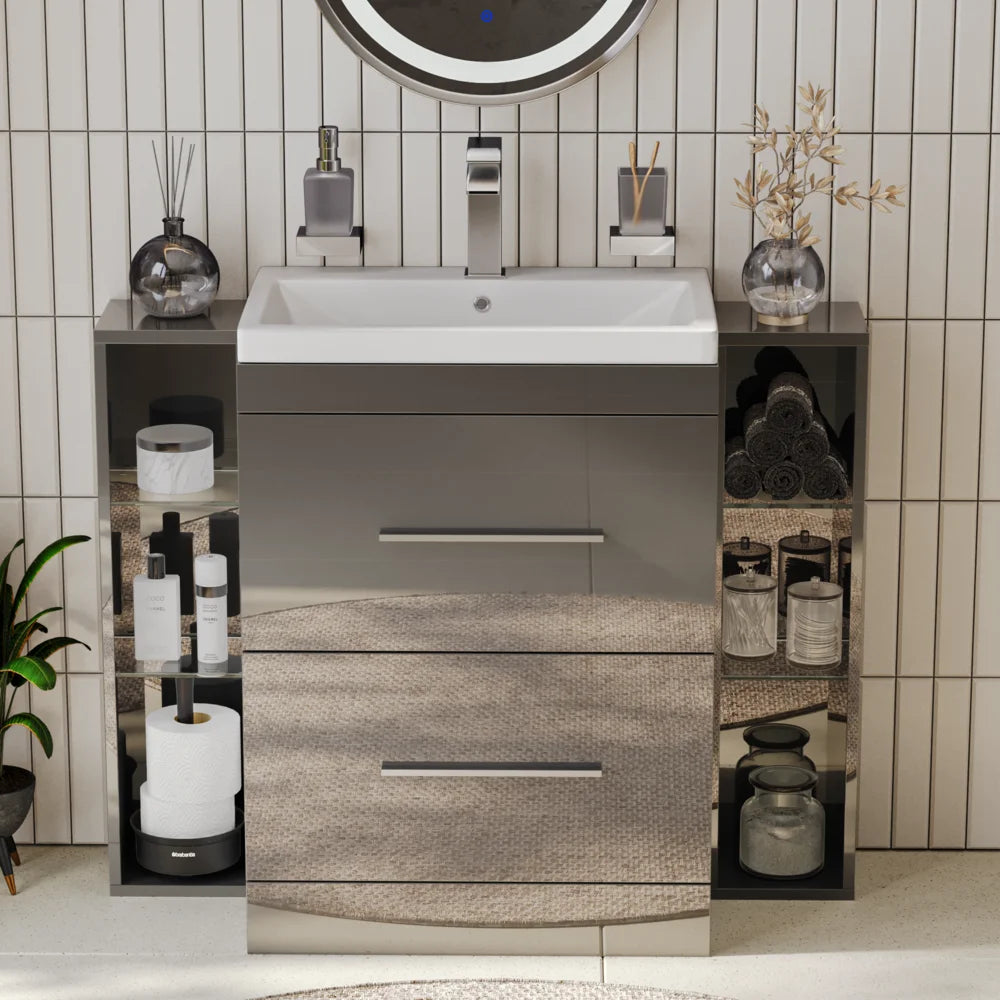 Form 1000mm Grey Vanity Unit with Shelves