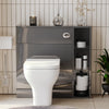 Form 800mm Grey Back To Wall Toilet Unit with Shelves