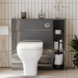 Form 800mm Grey Back To Wall Toilet Unit with Shelves