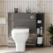 Form 800mm Grey Back To Wall Toilet Unit with Shelves