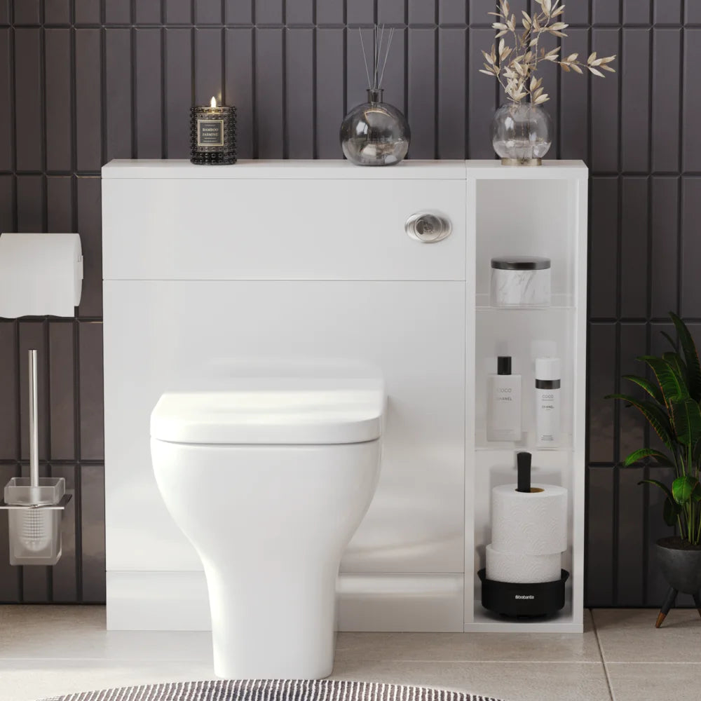 Form 800mm White Back To Wall Combination Unit