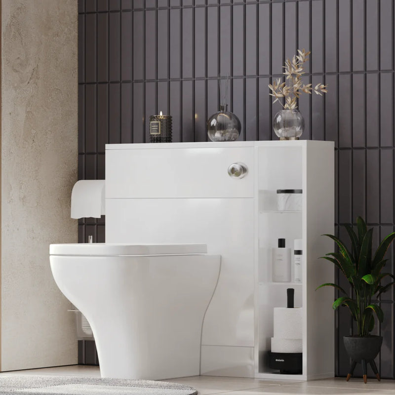 Form 800mm White Back To Wall Combination Unit