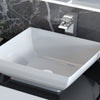 Sonix White 1500 Double Vanity Unit with Black Glass Top