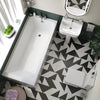Laguna Square Bathroom Suite — Basin, Pedestal, Bath, Toilet, Taps & Waste