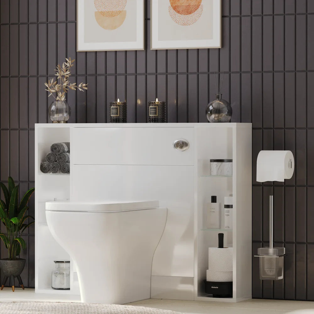 Form 1000mm White Back To Wall Combination Unit