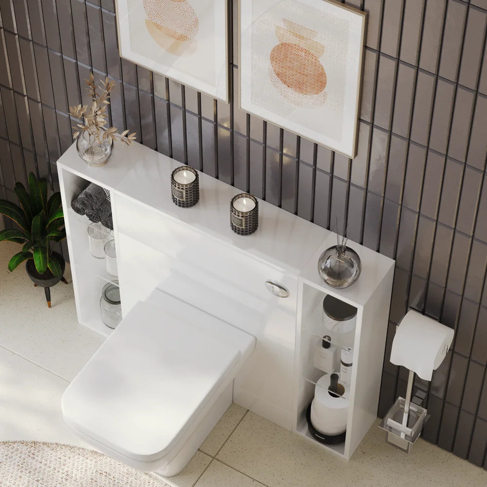 Form 1000mm White Back To Wall Combination Unit
