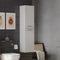 Form tallboy storage unit in white, tall modern bathroom cabinet with clean Form styling
