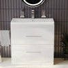 Form 800mm Freestanding White Gloss Vanity Unit