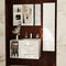 Sonix White 900mm Vanity Unit Furniture Set with Tallboy and Mirror Cabinet