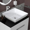 Sonix 600mm White Wall Hung Bathroom Vanity Unit with Basin, Tap & Waste