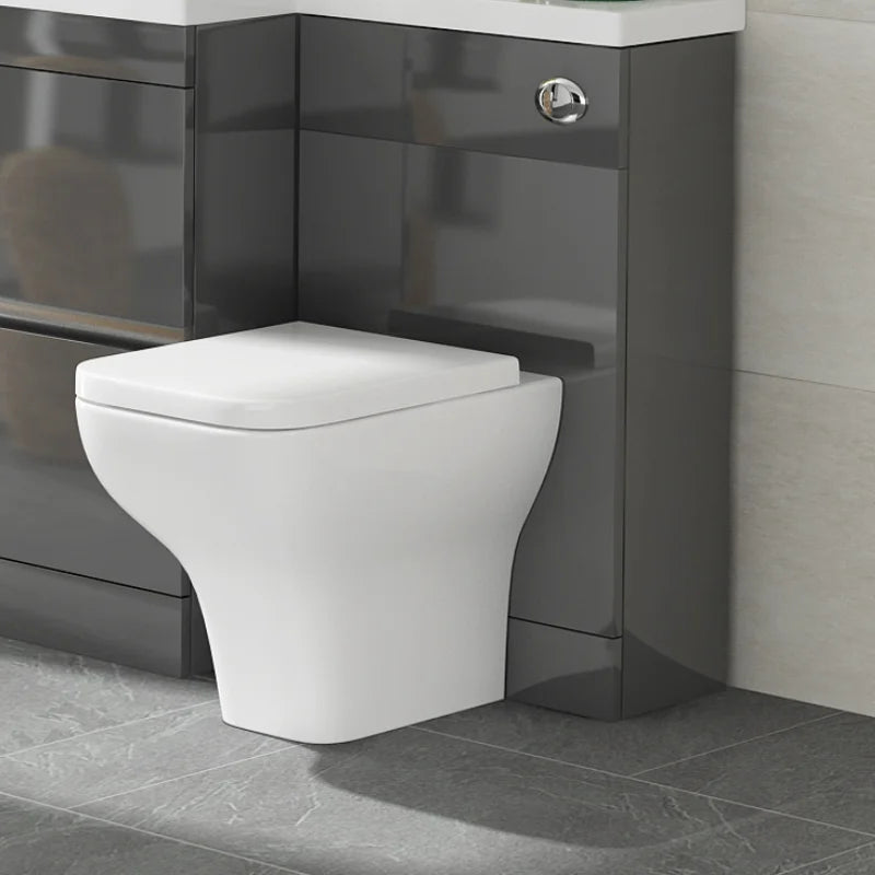 Pemberton 1100mm L Shaped Grey Cloakroom Combination Suite